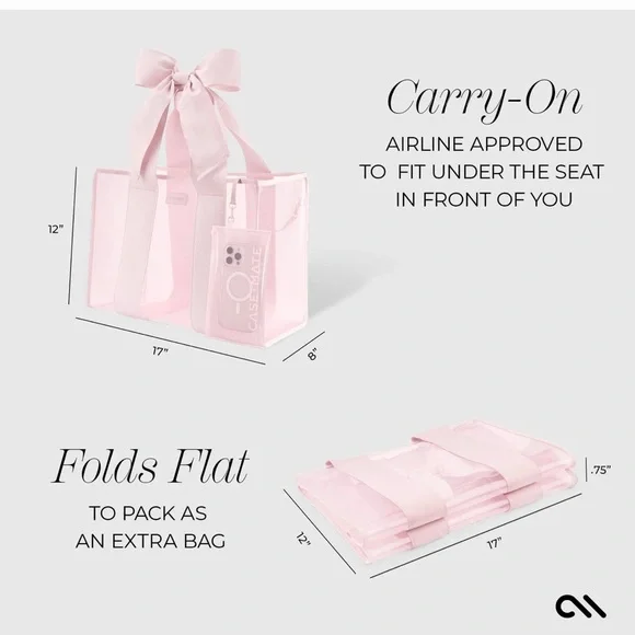 Case-Mate Pink Transparent Tote Bag - Picture 5 of 6